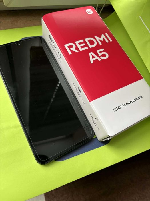Смартфон Xiaomi Redmi A5, 4GB RAM, 128GB, Black+ Безжични слушалки E6s
