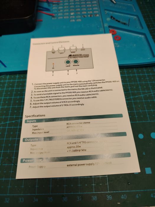 Preamplificator doza pickup