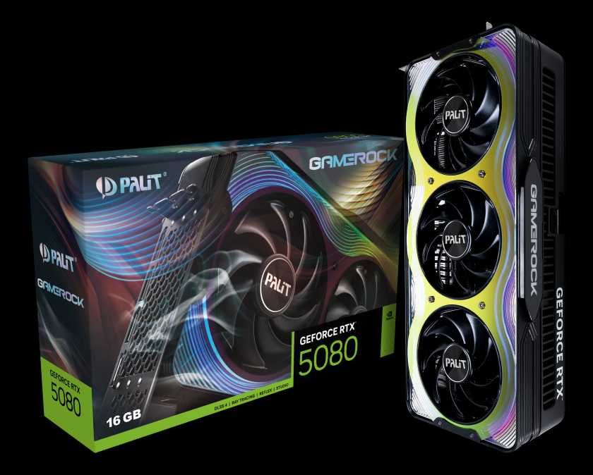 PALIT GameRock OC GeForce RTX 5080 16GB GDDR7 DLSS4