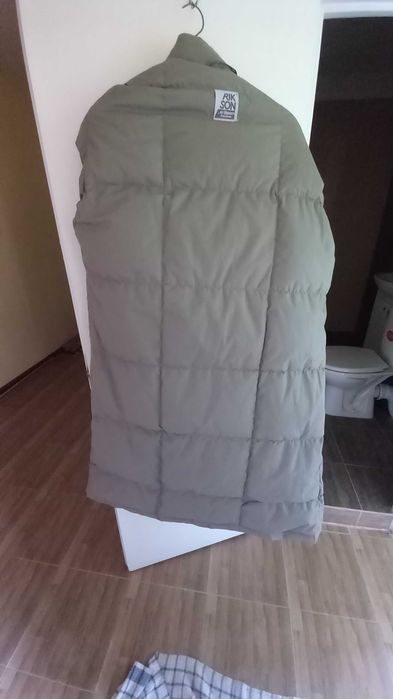 Пухено  палто с колан размер 48/50