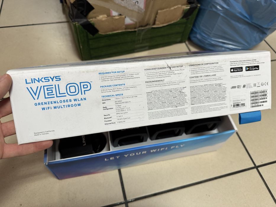 Sistem routere Wi-Fi Tri-Band Linksys Velop AC6600 ca noi, stare super