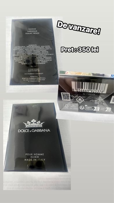 K by Dolce Cabbana  elixir