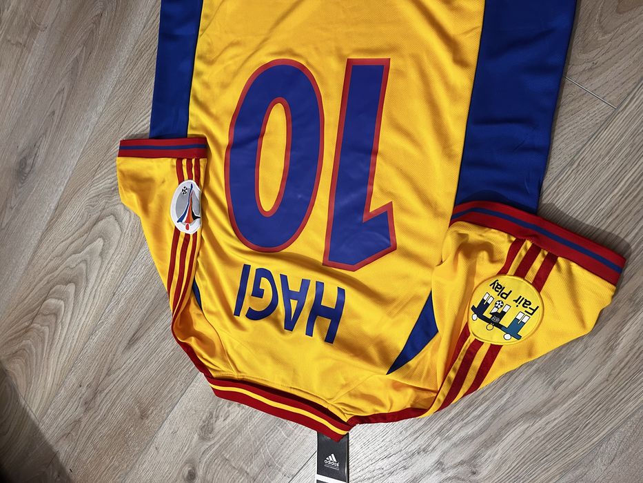 Tricou de fl nationala Romaniei Euro 2000 Hagi 10 Adidas marime L nou