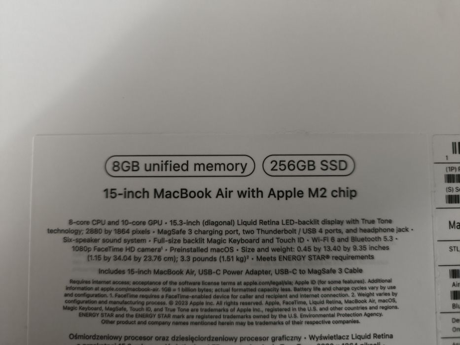 Vand MacBook Air M2 15 2023