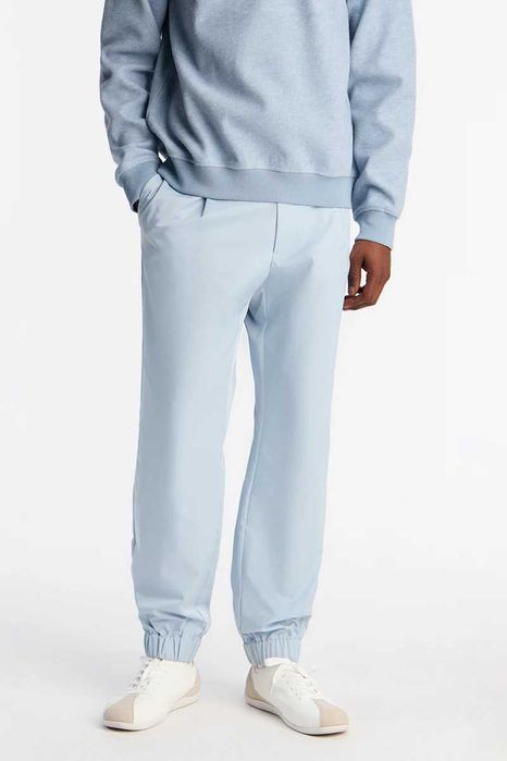 Стилни мъжки jogger панталони – Светлосин – Elevation модел