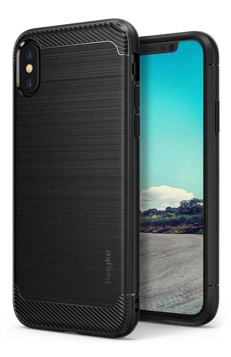 Huse iPhone 7 8 Plus iPhone SE 2020 2022 antisoc piele carbon + Folie