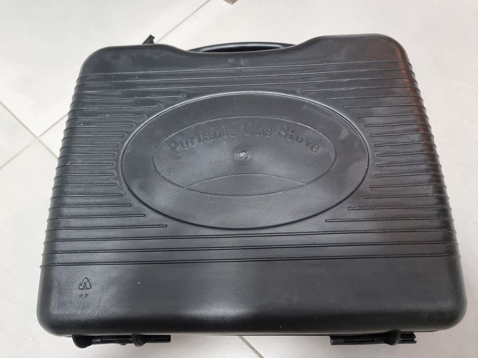 Aragaz camping portabil, Totokita®, alimentare cartus gaz butan, aprindere automata, dubla alimentare, 12 rezerve de gaz