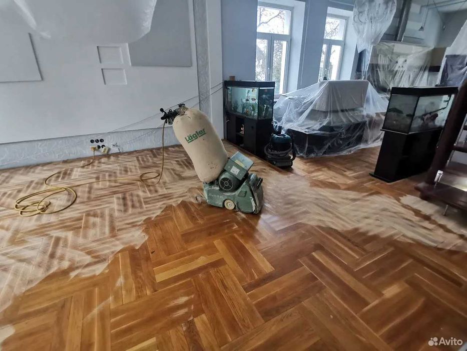 Шлифовка паркета пола в Ташкенте, укладка таркета, ламината | Алик