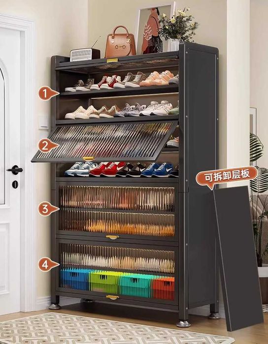 Стальной обувной шкаф/Пылезащищённый шкаф для обуви/ обувной шкаф