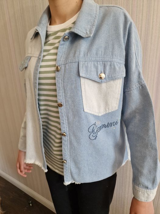 Джинсовая рубашка. 150-160 см