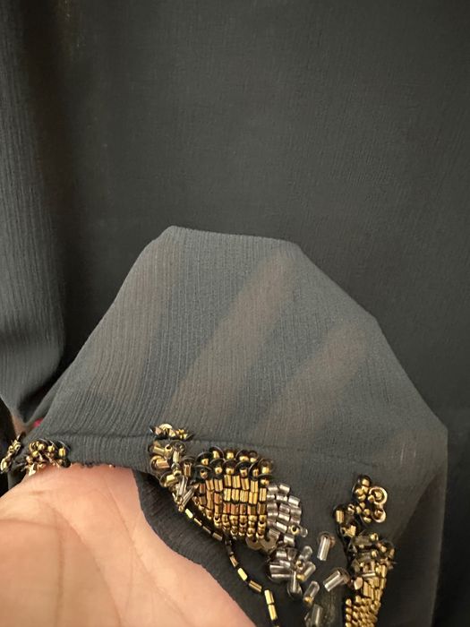 Bluza voal si margele cusute ZARA noua