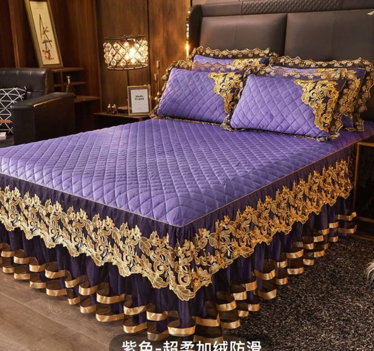 Покрывало с наволочками, велюр