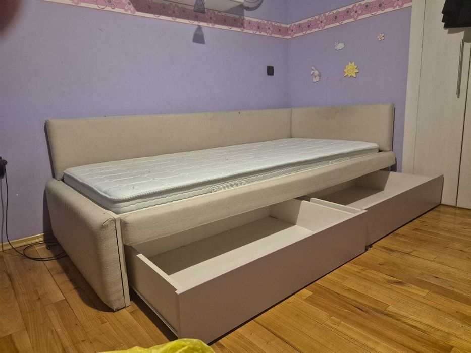 2 Paturi cu Saltele (100x200 si 90x200)