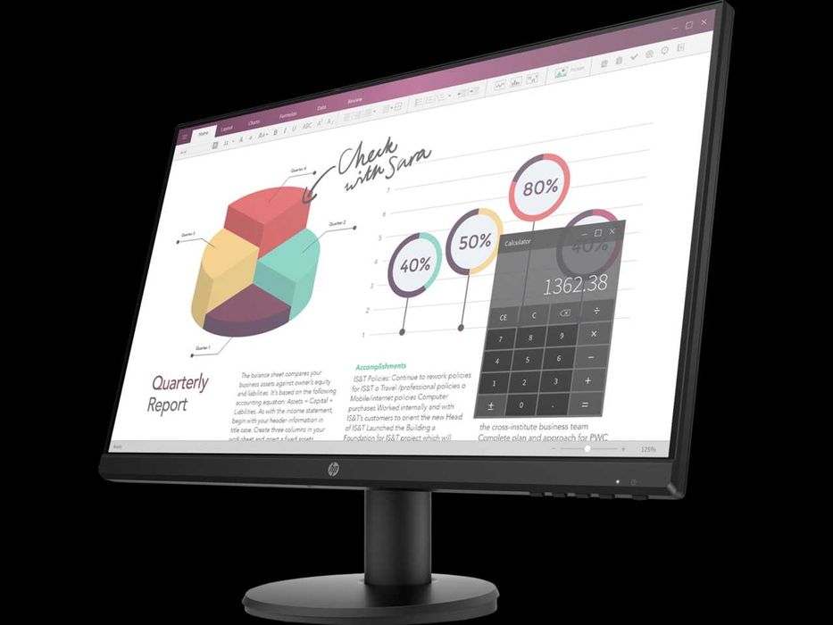 Монитор HP P24v G4 1920x1080 с 12 месеца гаранция