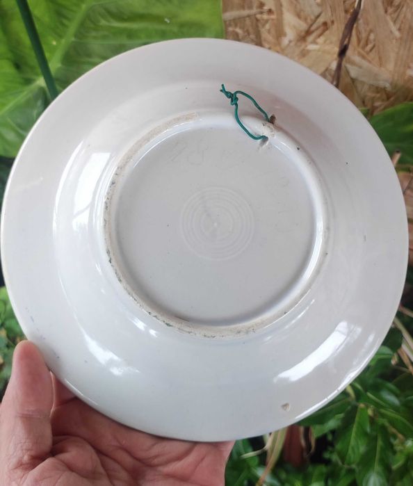 Rezervată Farfurie Veche Pictată Manual