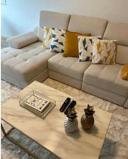 Figurină Ananas din Ceramică Albă, Beliani