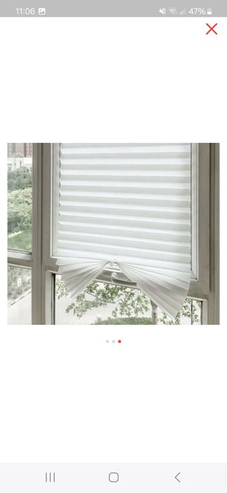 Новые жалюзи плисе белые