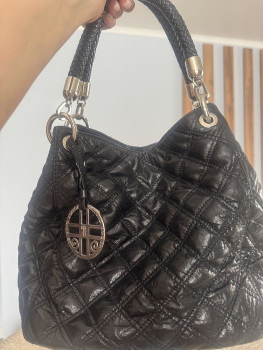 Кожаная сумка черная Silvio Tossi