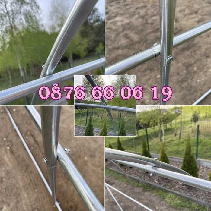 Тунелна оранжерия с размери 4х3х2 метра, оранжерия тунелна