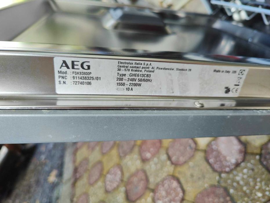 Съдомиялна машина за вграждане AEG 13 комплекта(клас А+ ++) с Гаранция