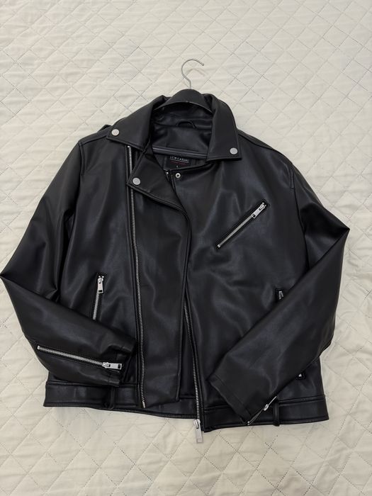 Мъжко черно кожено яке LC Waikiki –  biker модел