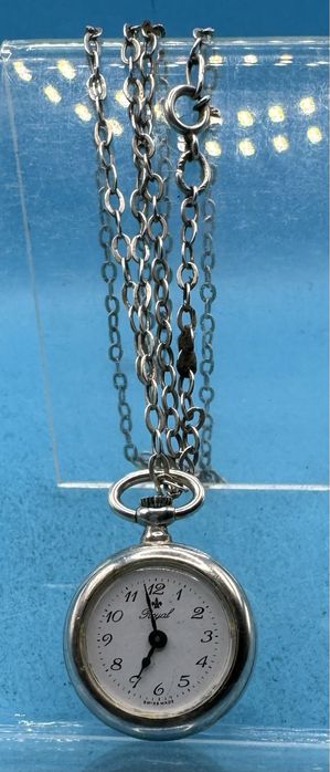 Рядък механичен сребърен часовник Royal Swiss Made (работещ)