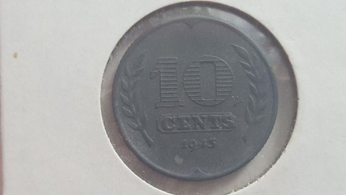 Монета 10 Цента От 1943г. Нидерландия