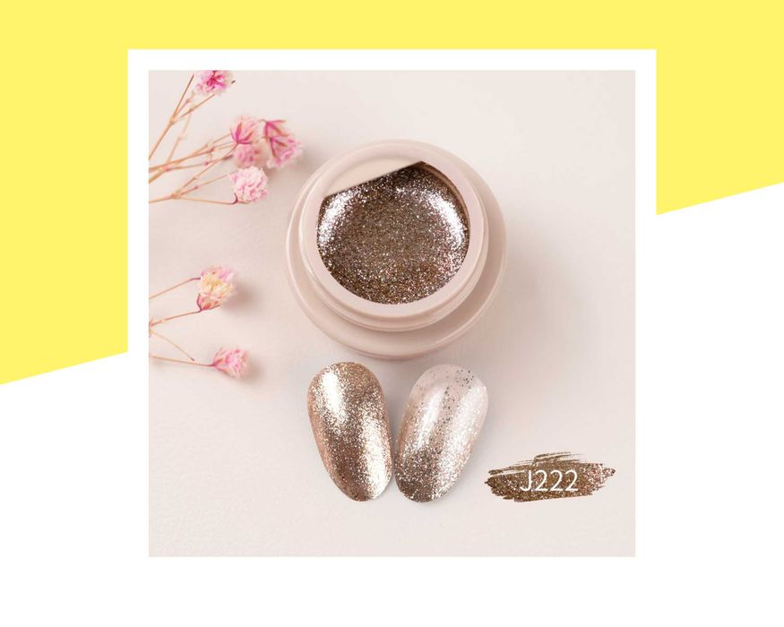 Комплект UV/LED гел бои "Gold & Silver" GDCOCO – 6; металик, огледален