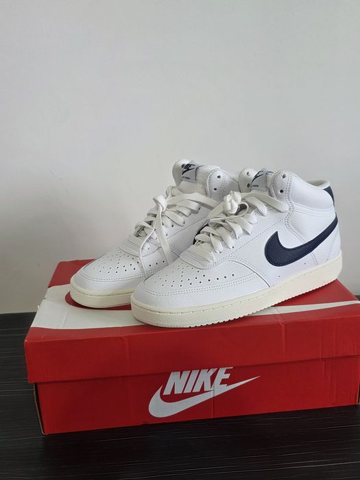 Nike Court Vision Mid Albi / Bleumarin noi - Marimea 38 (CD5436-109)