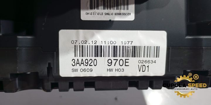 Ceasuri bord (Anglia) 3AA920970E Volkswagen VW Passat B7 [2010 - 2015