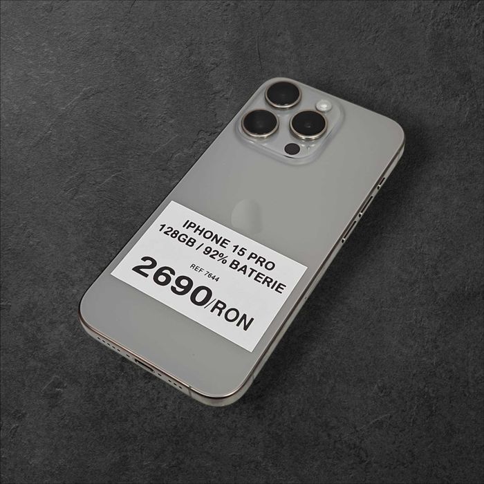 [7644] Apple Iphone 15 Pro 128GB 92% / Amanet Tulcea
