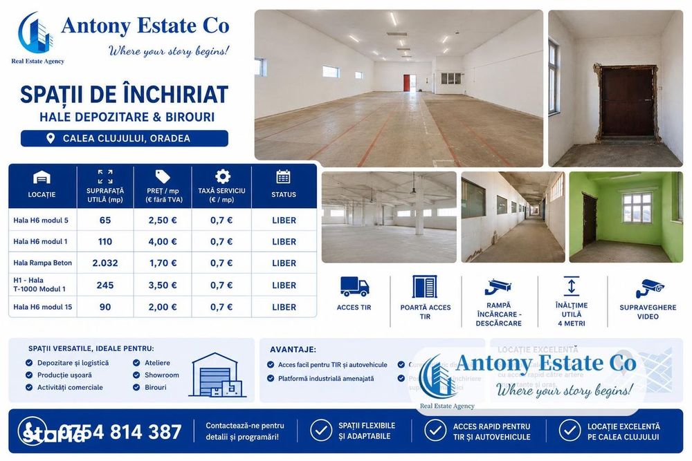 Antony Estate | Hale, Depozite & Birouri de Închiriat | 65 - 2032 mp