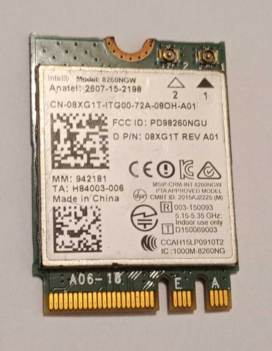 Wireless pentru Laptop Intel® Dual Band Wireless-AC 8260 5Ghz