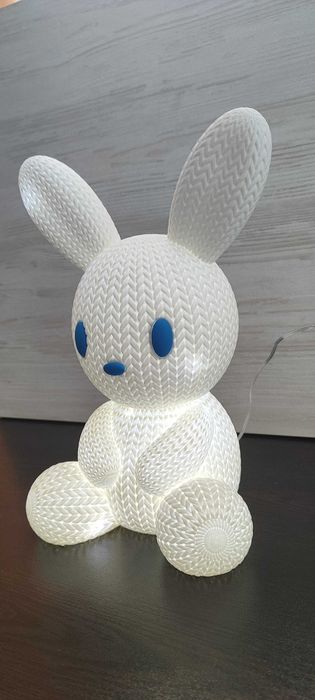 Зайче Детска нощна лампа с дистанционно