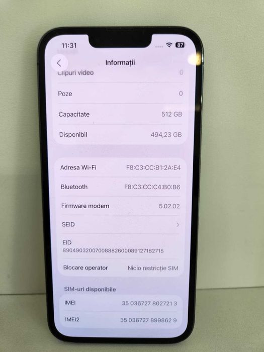 Iphone 13 Pro 512Gb (Ag8 Tudor1/B74115) – Garantie 2 Ani!