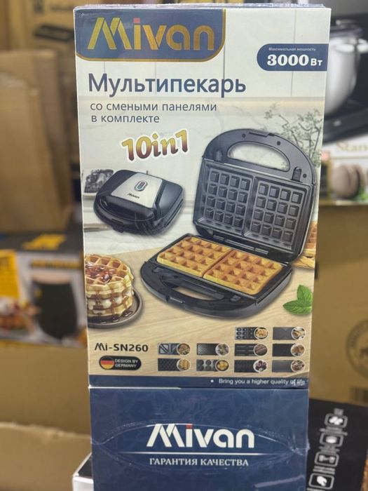Вафельница Мультипекарь Антипригарный Блины Вафли  Mivan Sokany