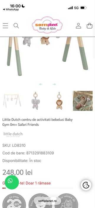 Centru de activitati bebelusi 0+ Little Dutch