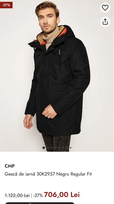 Geaca barbati CMP waterproof parka jacheta barbateasca iarna marime L