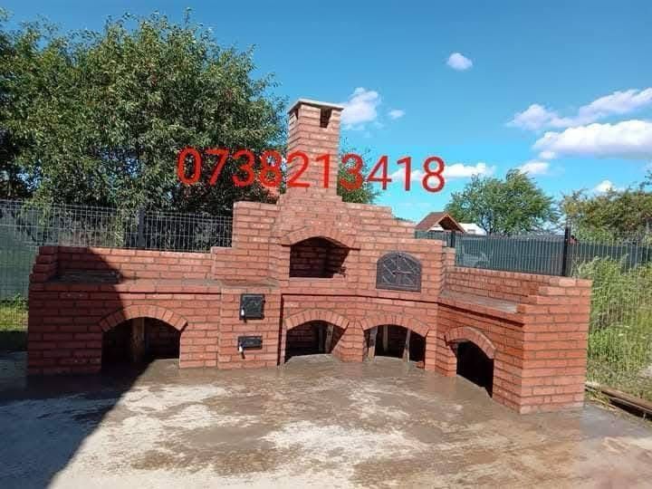 Grătare rustic din cărămidă