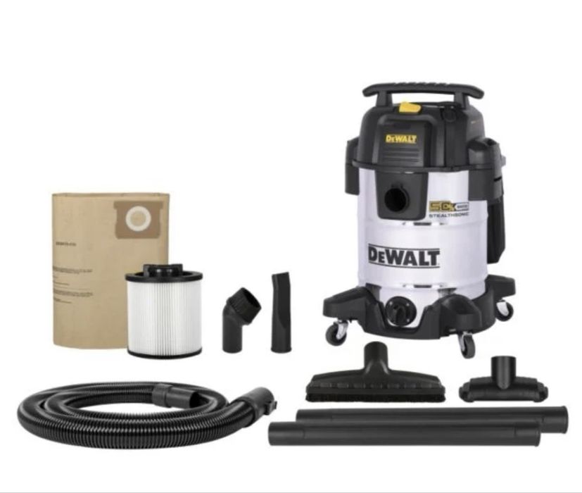 Прахосмукачка за сухо и мокро почистване DeWALT Stealthsonic DXV38S-QT, 800 W, 38 л