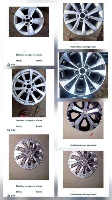 Vand cauciucuri vara  si jante vag sau scoda rezerva logan
