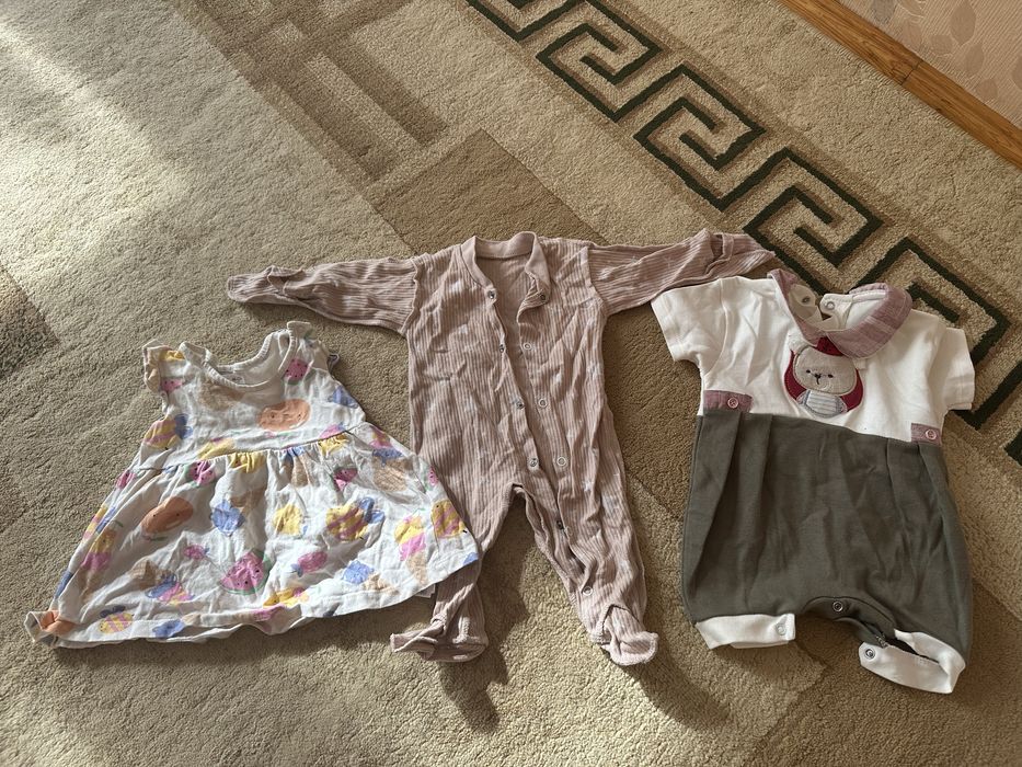 Детская одежда для девочки с рождения до 6месяцев