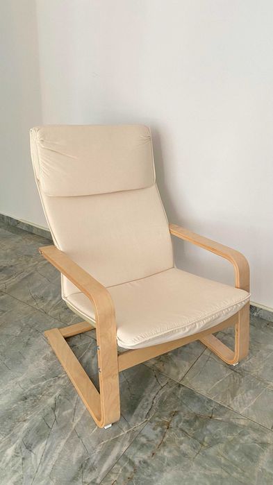 Sale POANG IKEA стилен изчистен стол + табуретка НОВИ!