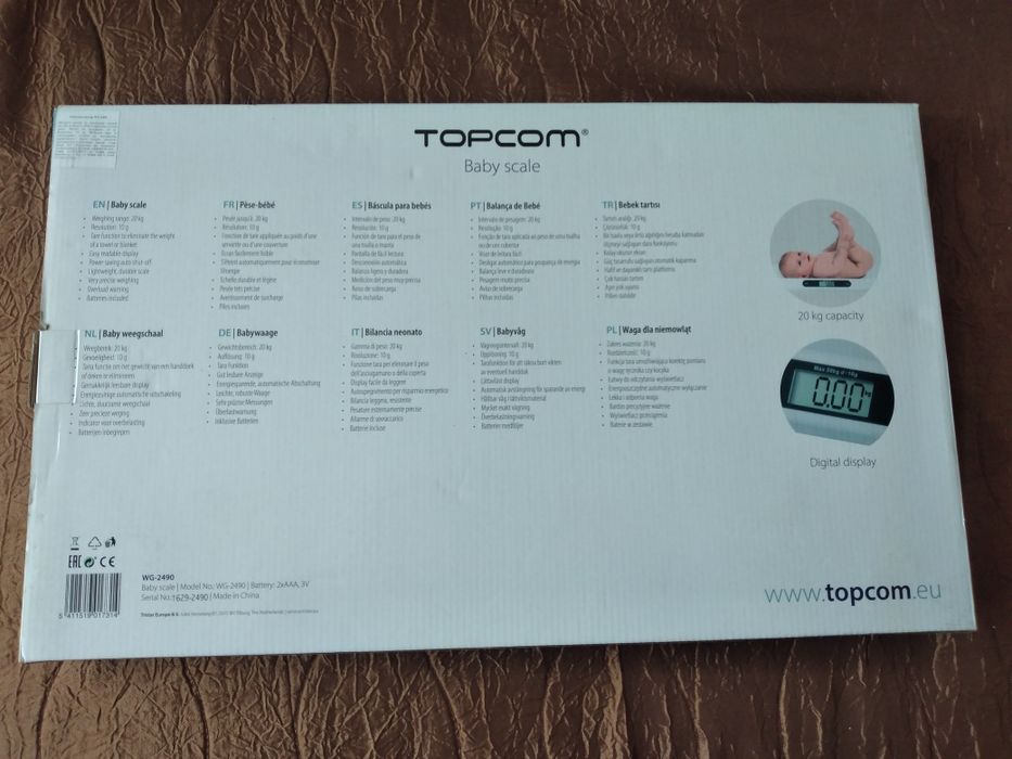Бебешки кантар Topcom