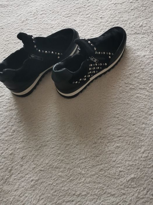 Sneakers tenisi noi dama Northstar piele negri tinte