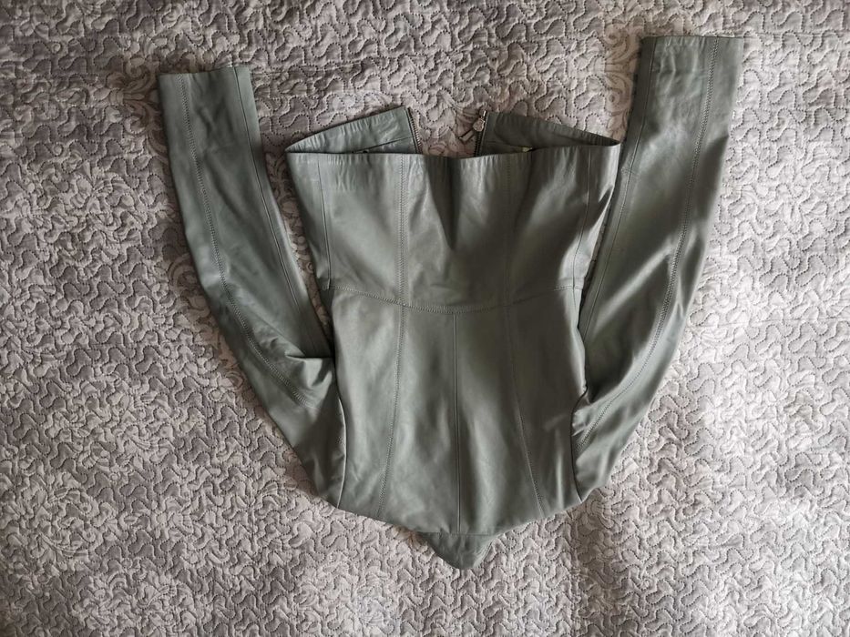 ново кожено дамско яке S