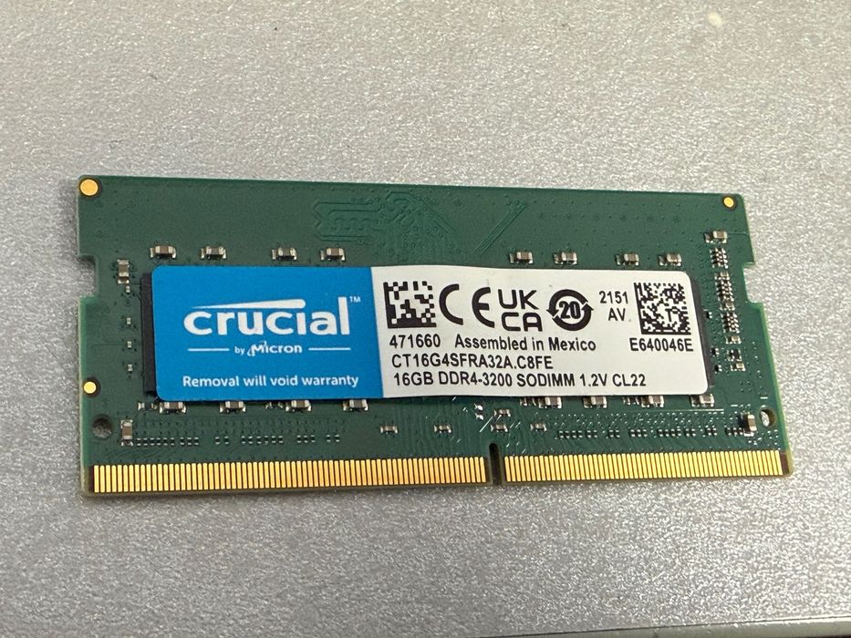 Рам памет 1бр. х 16gb DDR4 3200mhz Crucial Micron
