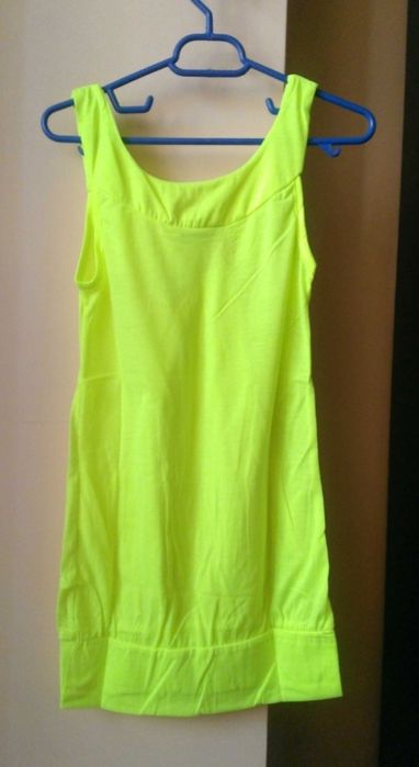 Top dama culoare galben neon