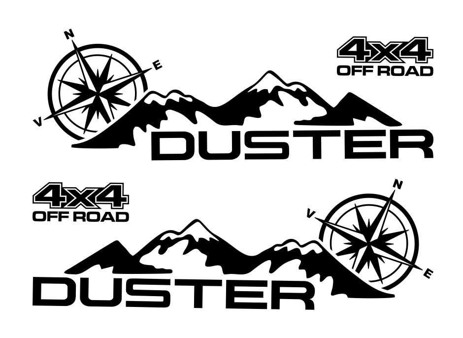 Stickere autocolante DACIA DUSTER Off Road 4x4 munti busola natura