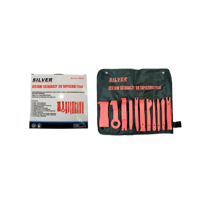 Set extractoare auto pentru tapiterie 11 elemente Silver